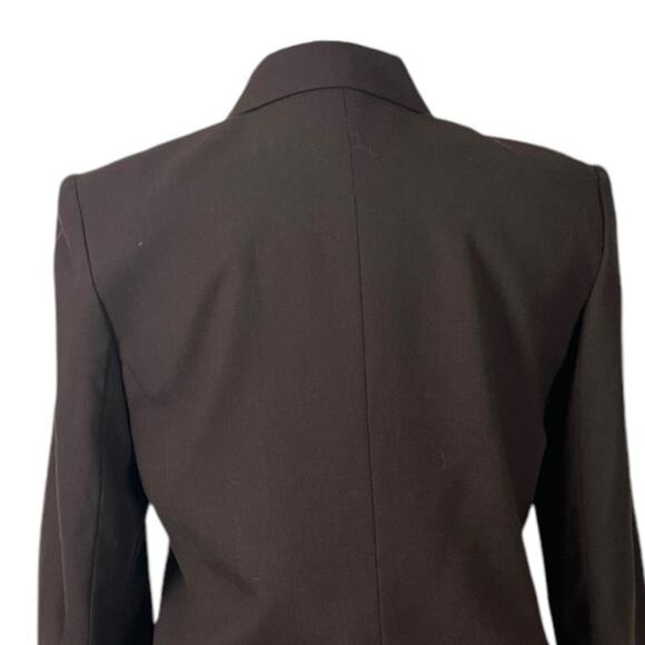 Mark Alexander Vintage Blazer Brown 100% Wool 4 Button Peak Lapel Women Size 14 - Picture 7 of 10